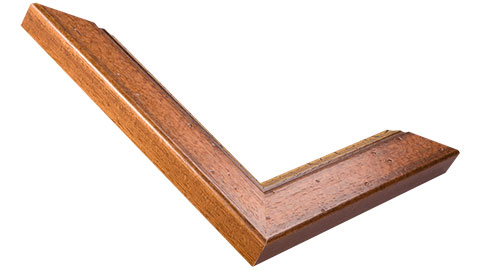 35mm Wide, Medium Oak (distressed Gold Line On Inner Edge) Wood Stain Frame (MLDA314)