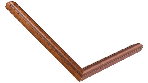 15mm Wide, Dark Walnut (With A Gold Inner Edge) Wood Stain Frame (MLDA162)