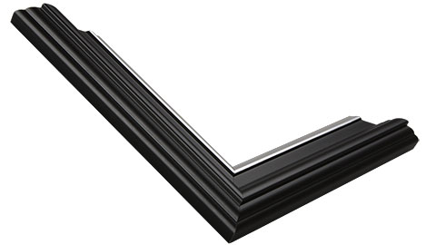 35mm Wide, Black/Silver Wood Paint Frame (MLDA910)