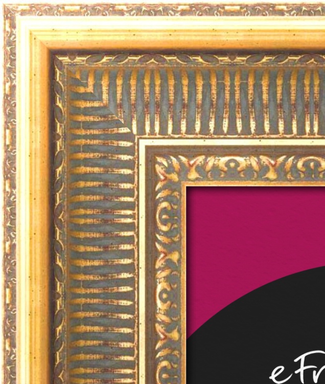 Highly Detailed Gold Picture Frame, A5 (148x210mm) | eFrame